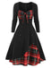 1950s Sweetheart Plaid Patchwork Dress — vintage elegance for the modern woman