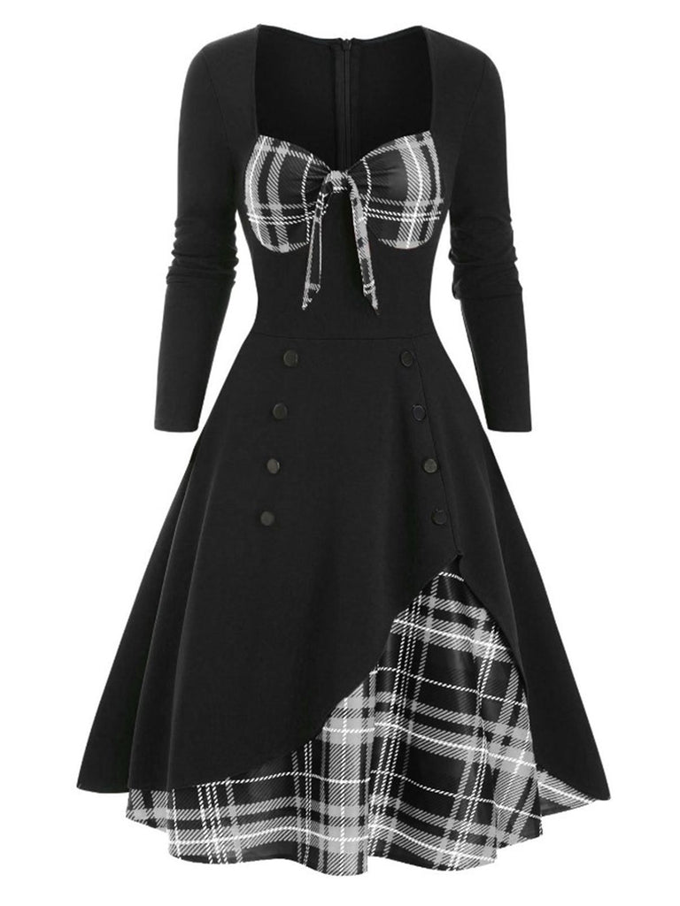 1950s Sweetheart Plaid Patchwork Dress: timeless style reimagined