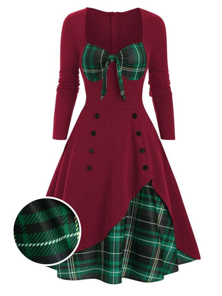 Vintage Green A-Line Dress
