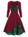 1950s Sweetheart Plaid Patchwork Dress: timeless style reimagined