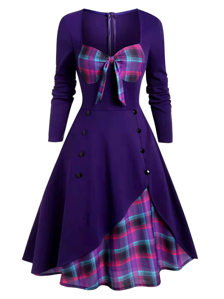1950s Sweetheart Plaid Patchwork Dress: timeless style reimagined