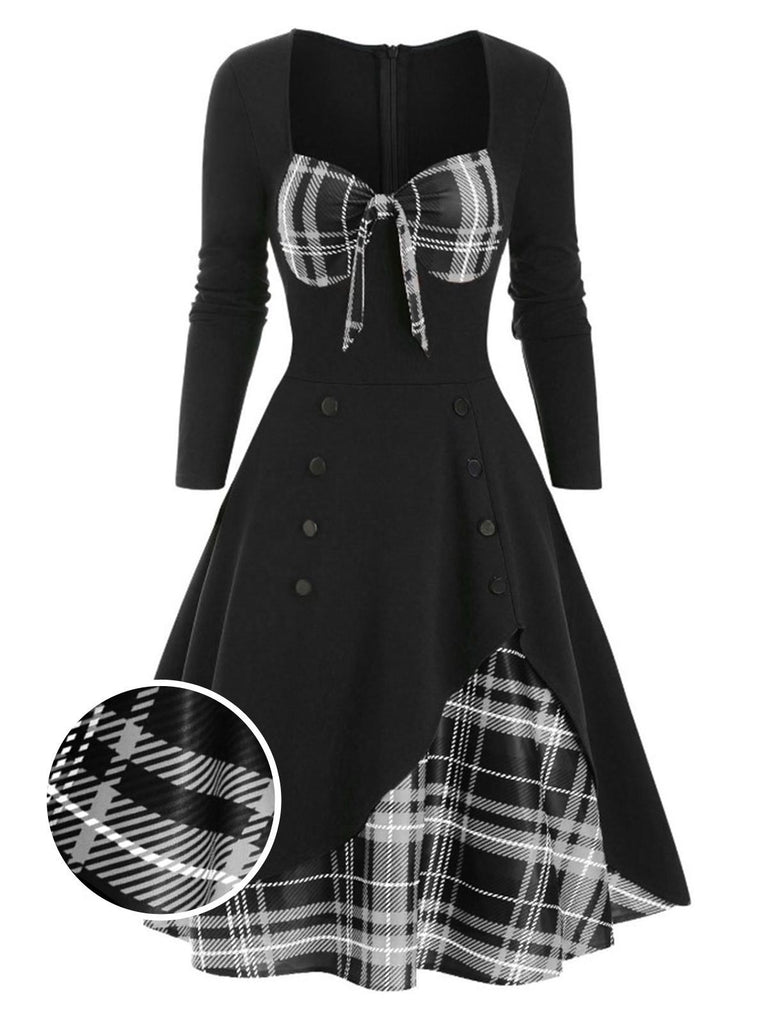 1950s Sweetheart Plaid Patchwork Dress: timeless style reimagined