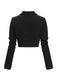 Black 1950s Textured Knitted Crop Jacket — vintage elegance for the modern woman