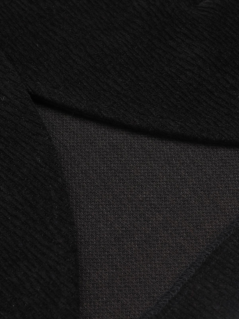 Black 1950s Textured Knitted Crop Jacket — vintage elegance for the modern woman