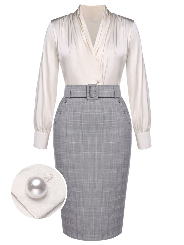 1960s Ivory Solid Blouse Retro | 1960s | vintage skirt, retro style