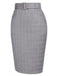 1960s Ivory Solid Blouse & Gray Retro Skirt — vintage elegance for the modern woman