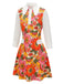 1960s Lapel Flowers Patchwork Dress | 1960s | vintage dress, retro fashion