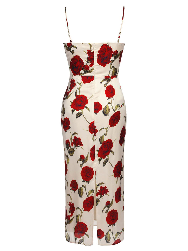 1960s Rose Suspender Pencil Dress: timeless style reimagined