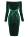 1960s Solid Off-Shoulder Velvet Dress: timeless style reimagined