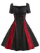 1980s Halloween Lace Patchwork Swing Dress: timeless style reimagined