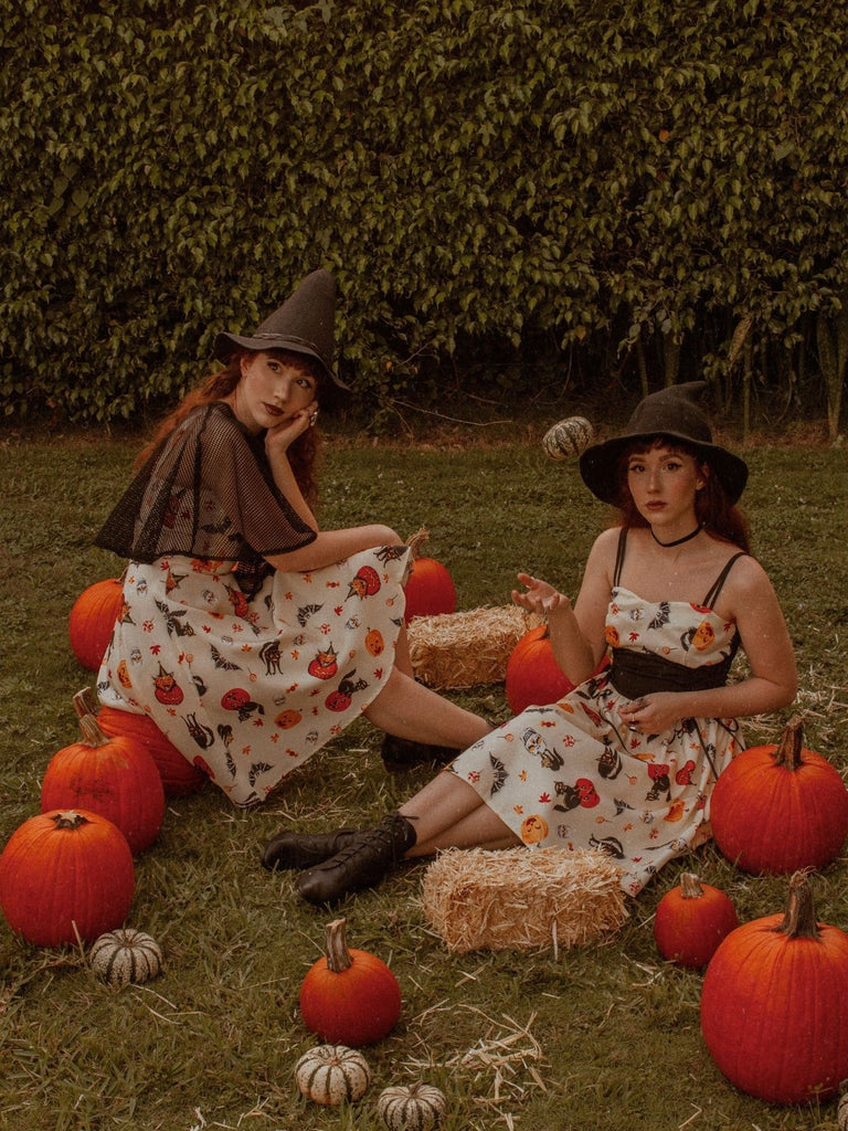 Beige 1950s Halloween Cap Costume Dress