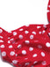 Red Polka Dot Strap One-Piece Swimsuit