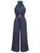 1950s Polka Dot Belt Jumpsuit