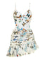 1960s Butterflies Strap One-piece Swimsuit & Cover-up Skirt