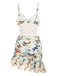 1960s Butterflies Strap One-piece Swimsuit & Cover-up Skirt