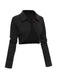 2PCS Red 1950s Strap Dress & Black Crop Jacket
