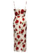 1960s Rose Suspender Pencil Dress