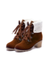 Retro Solid Lace-up Martin Boots