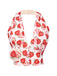 Red 1950s Halter Strawberry Button Tops