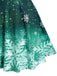 Green 1950s Christmas Furry Strap Dress