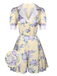 Yellow 1950s Floral Swing Romper