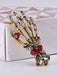 Retro Halloween Skeleton Hand Brooch