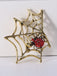 Retro Halloween Cobweb Brooch
