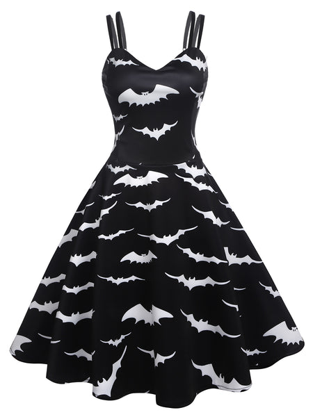 Black 1950s Bat Cape Swing Dress – Retro Stage - Chic Vintage Dresses ...