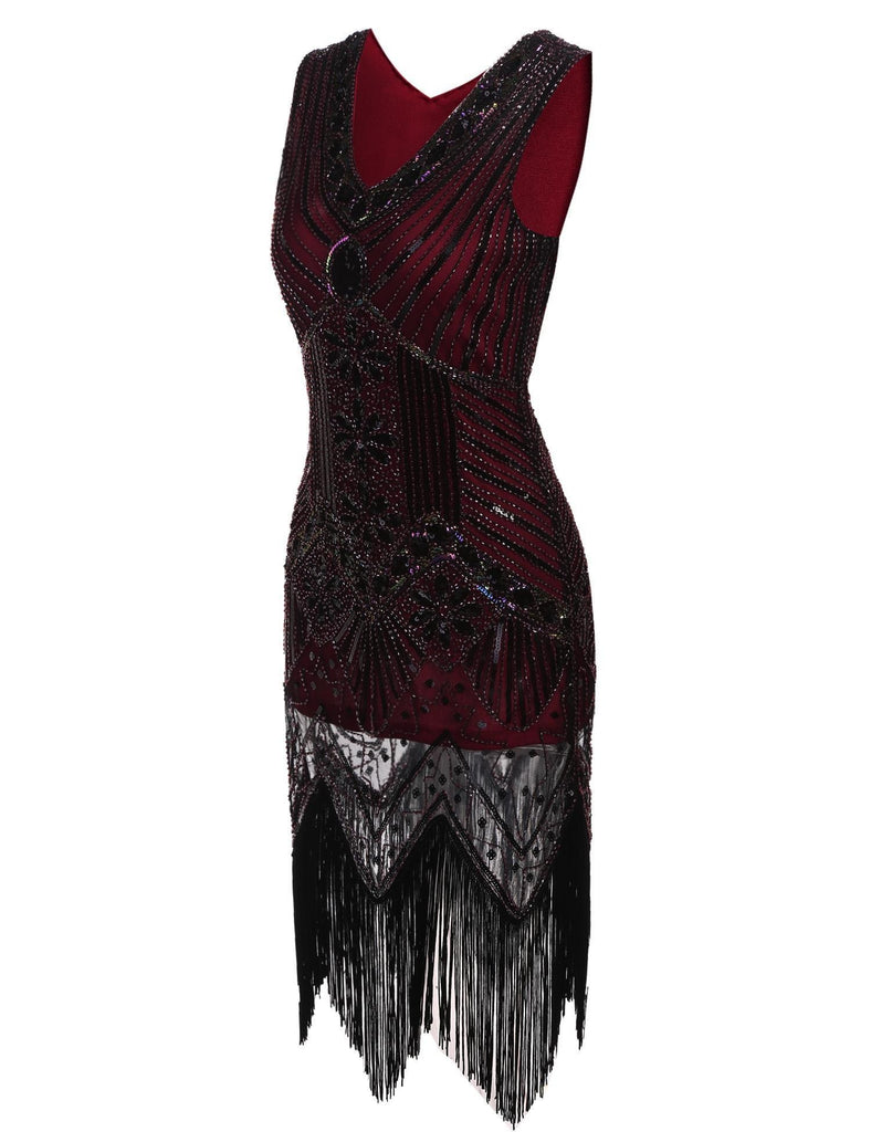 [Clearance] 1920s Sequined Fringe Dress – Retro Stage - Chic Vintage ...