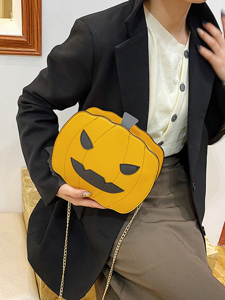 Retro Halloween Pumpkin Shoulder Bag