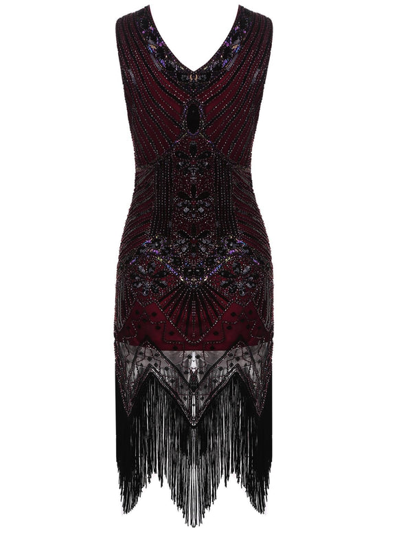 [Clearance] 1920s Sequined Fringe Dress – Retro Stage - Chic Vintage ...