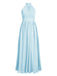 1950s Chiffon Sleeveless Solid Vintage Dress