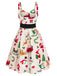 1950s Christmas Strap Button Swing Dress