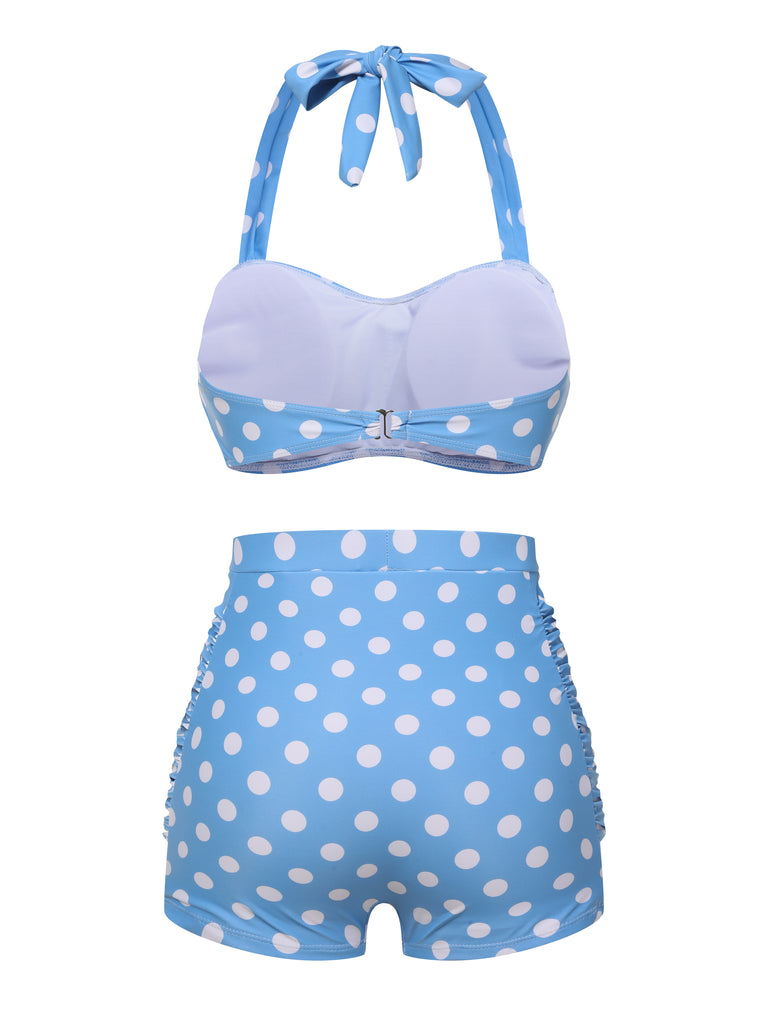 2PCS 1950s Polka Dots Bikini Set - vintage fashion, retro style