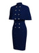 2PCS 1960s Button Work Pencil Dress — vintage elegance for the modern woman