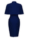 2PCS 1960s Button Work Pencil Dress: timeless style reimagined