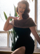 2PCS Black 1960s Solid Dress & Plush Cape — vintage elegance for the modern woman