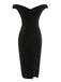 2PCS Black 1960s Solid Dress & Plush Cape — vintage elegance for the modern woman