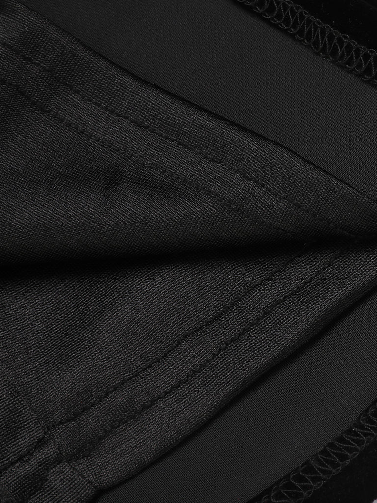 2PCS Black 1960s Solid Dress & Plush Cape, vintage dress, retro fashion - perfect for women who love vintage and retro fashion