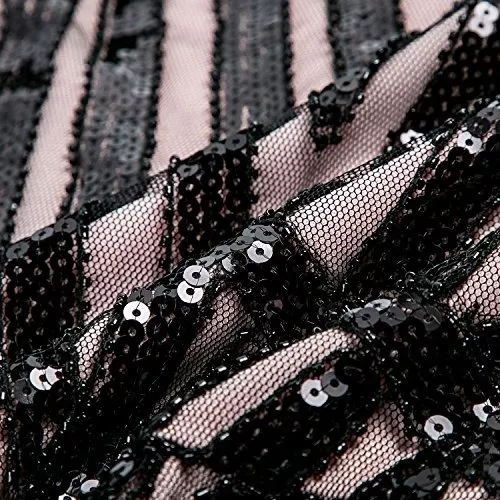 1920s Sequin Art Deco Maxi Dress