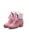 Retro Solid Lace-up Martin Boots