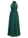 1950s Chiffon Sleeveless Solid Vintage Dress