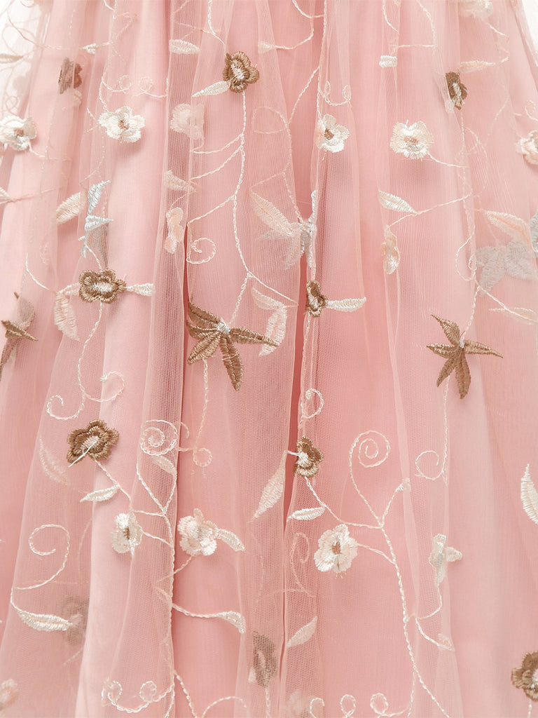 3/4 Sleeve 1950s Floral Embroidery Dress | Retro Stage