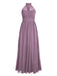 1950s Chiffon Sleeveless Solid Vintage Dress