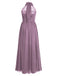 1950s Chiffon Sleeveless Solid Vintage Dress