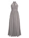 1950s Chiffon Sleeveless Solid Vintage Dress