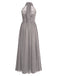 1950s Chiffon Sleeveless Solid Vintage Dress