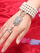 Silver 1920s Pearl Flapper Bracelet