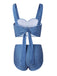 Blue 1950s Retro Plaid Strap Bikini Set