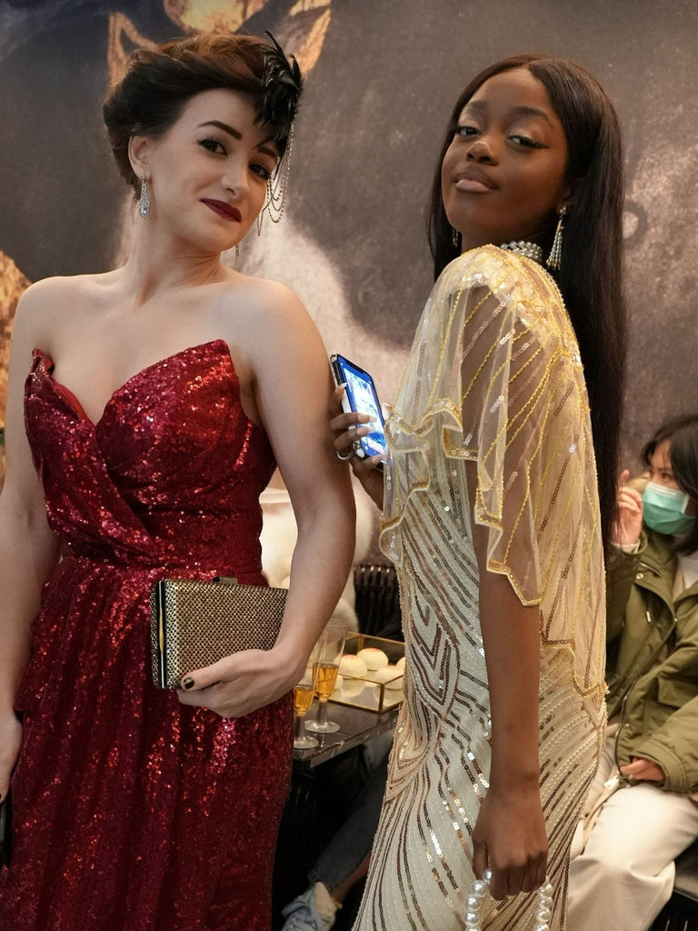 [US Warehouse] Strapless Sequin Bridesmaid Dress